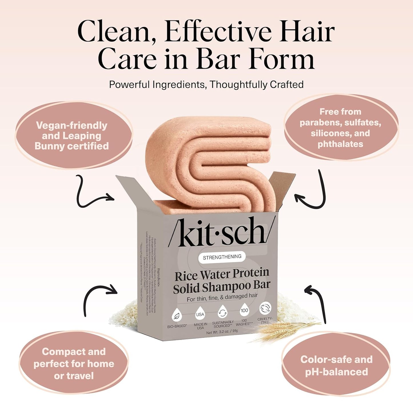 each bar replaces approximately two standard liquid shampoo bottles