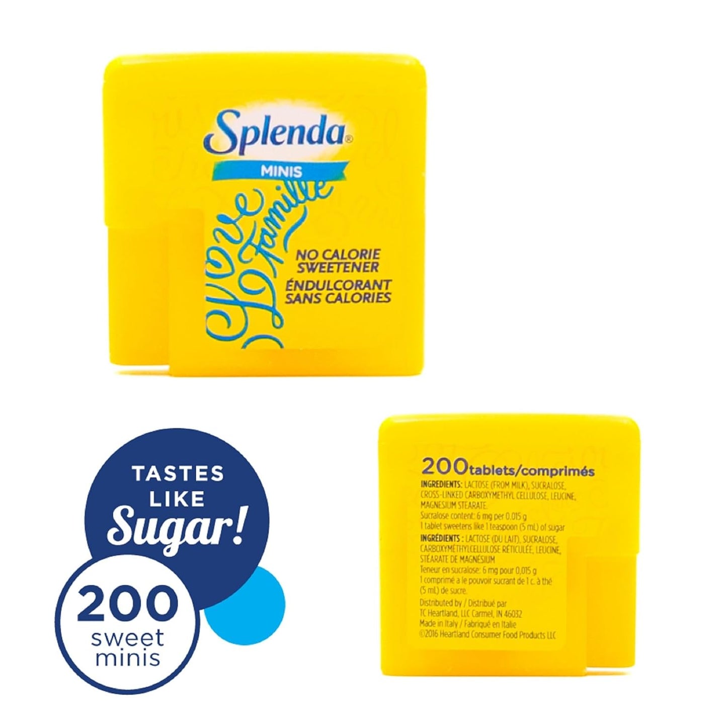 each tablet equals the sweetness of 1 teaspoon of sugar