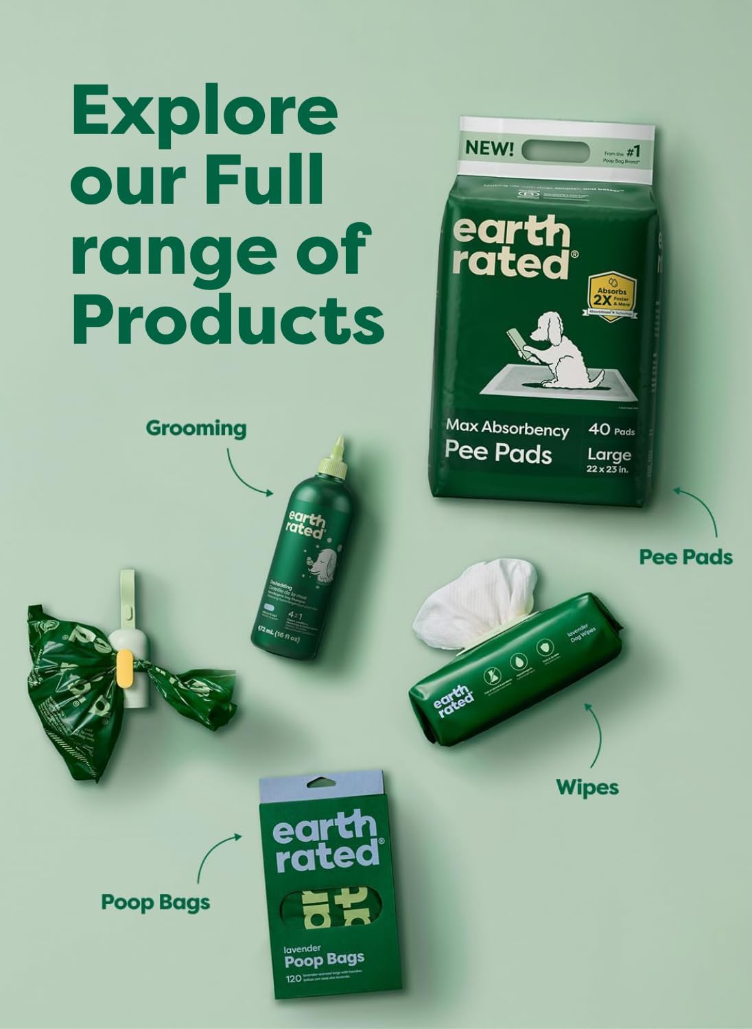 Earth Rated XL Disposable Pads – Worry-Free Indoor Training with Built-In Attractant Guidance