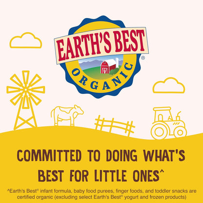 Earth's Best Organic Melty Hoops – First Finger Food Snack for Babies 8 Months and Up, Self-Feed Practice in the High Chair