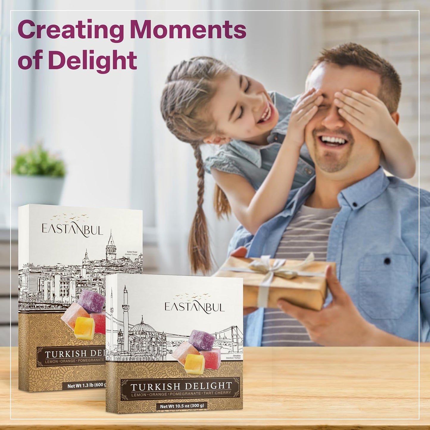 Eastanbul 4-Flavor Lokum Assortment, Imported Handcrafted Confections for Upscale Dinner Party Dessert Course