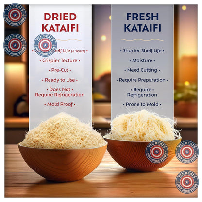 Eastanbul Chopped Kataifi Dough – Efficient Bulk Ingredient for Vendor and Bakery Prep, Authentic Turkish Kunafa Dough for Resale Treats, 170g