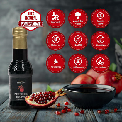 Eastanbul Pomegranate Molasses – Streamlined Natural Syrup for Intentional, Less-Is-More Cooking