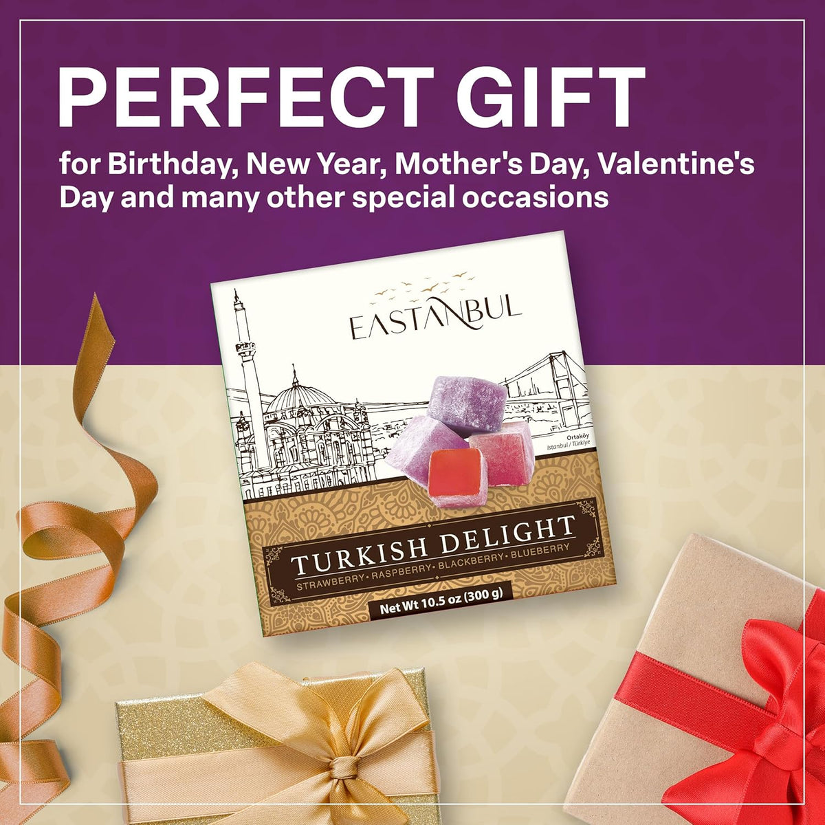 Eastanbul Turkish Delight Candy – Exotic International Dessert for Elevated After Dinner Service