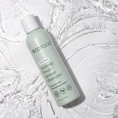 EcoTools Makeup Brush Cleanser + Sponge Shampoo – Mother's Day Self-Care Gift, Sensitive-Skin Safe Wash