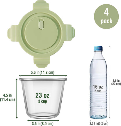 EcoWeave Glass Meal Prep Containers – Secure Airtight Storage for Spill Free Commuter Bags