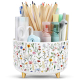 SKYDUE 360 Rotating Pen Organizer Decorative Desk Accessory for Bedroom and Vanity