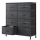 Black Wood Grain - 11.8"D x 31.5"W x 36.4"H (8 Drawers)