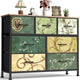 Floral Painted - 11.9"D x 39.5"W x 30.3"H (7 Drawers)