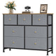 Gray Blue - 11.8"D x 39.4"W x 30.1"H (7 Drawers)