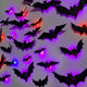 Bats-red, Purple, Blue