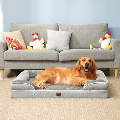 EHEYCIGA Waterproof Dog Bed with Inner Liner – Accident-Proof Orthopedic Couch for Incontinent Senior Pets
