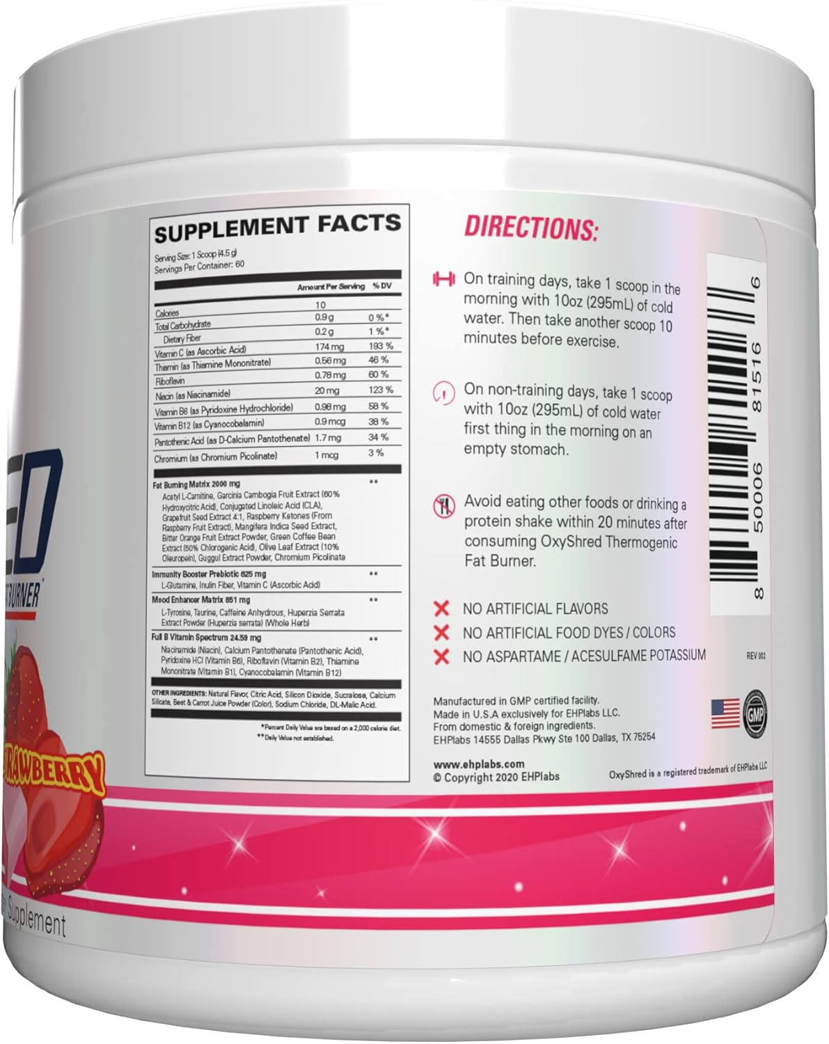 EHP Labs OxyShred Pre Workout Powder – Portable Pre Workout for Beach Workouts and Trail Sessions, 14 Flavors