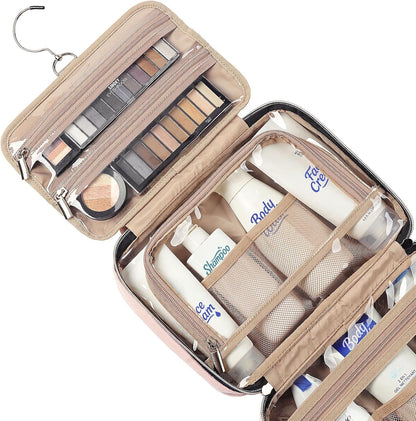 elasticated pockets plus a zippered compartment for secure, organized storage of brushes and bottles