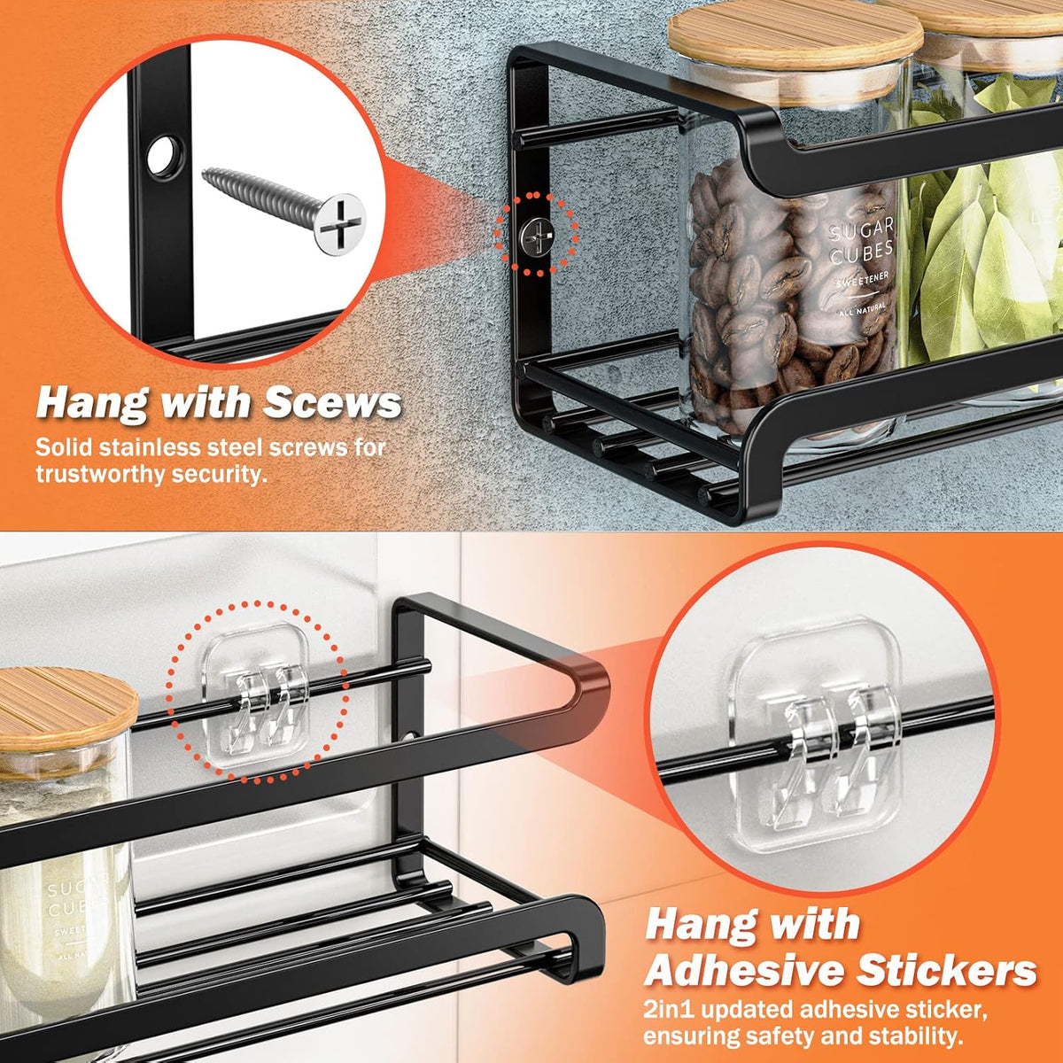 elevated guardrails that keep jars from wobbling or falling during movement