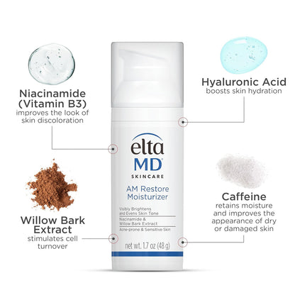 EltaMD AM Restore Hydrating Facial Cream – Perfect Skincare Gift for Sensitive Skin