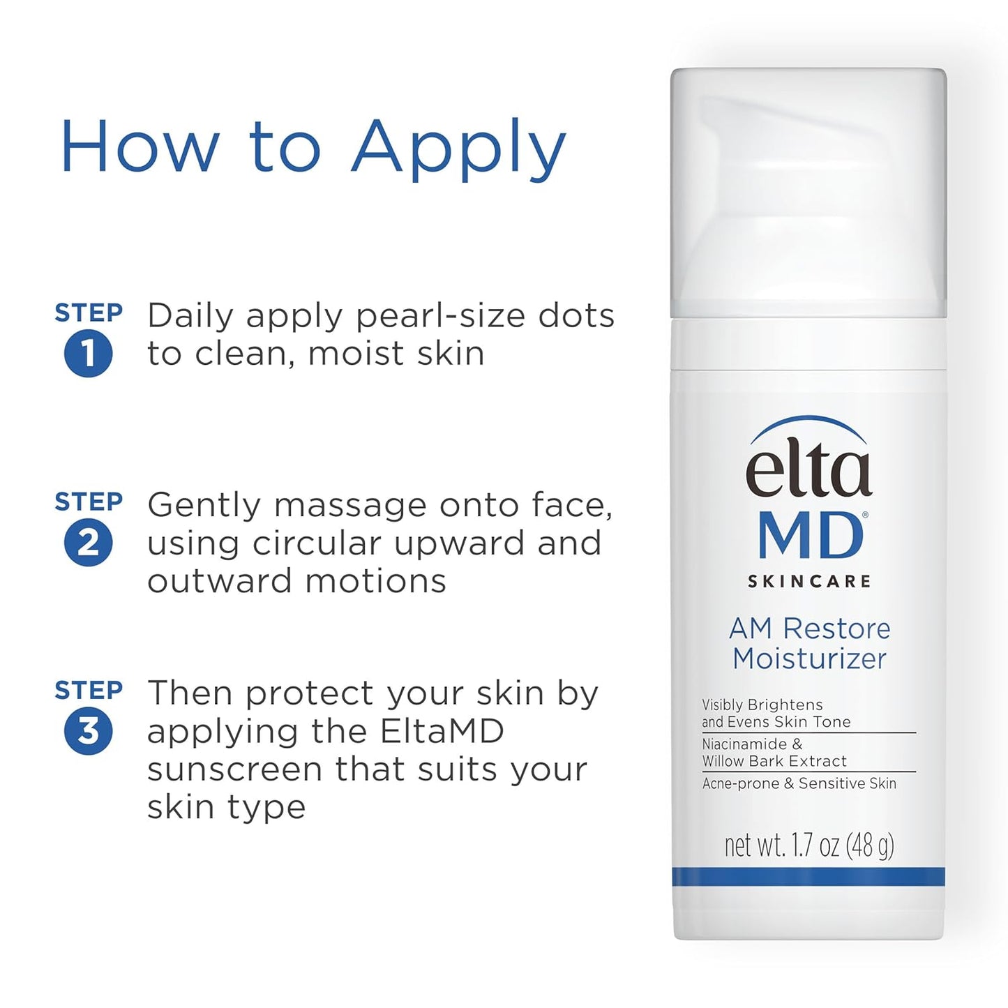 EltaMD AM Restore Hydrating Facial Cream – Perfect Skincare Gift for Sensitive Skin