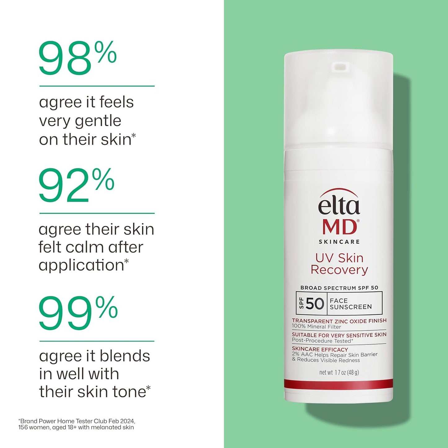 EltaMD Minimal Mineral Sunscreen SPF 50 – Clean Formula, One-Step Face Protection