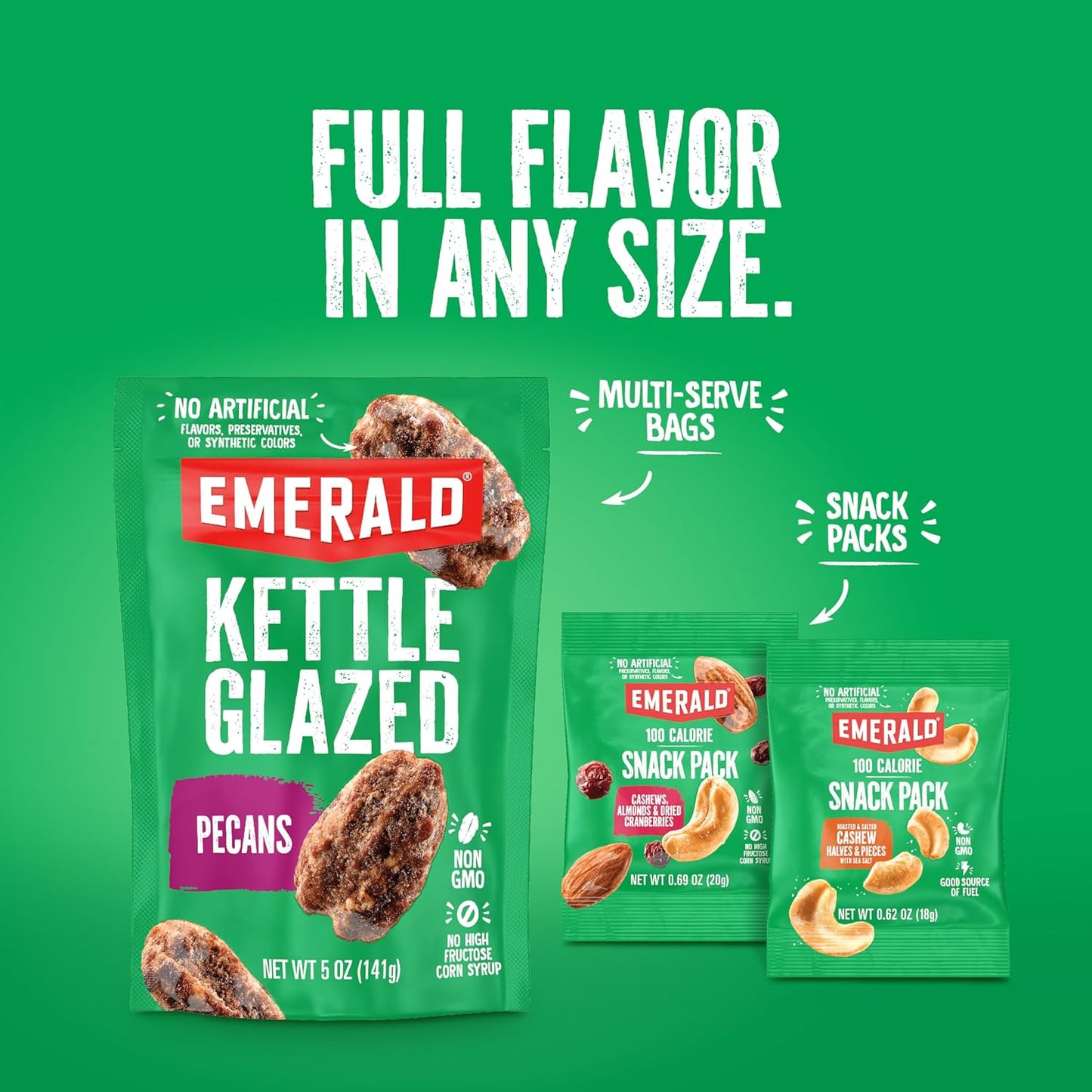 Emerald Nuts 100-Calorie Nut Blend – Office Desk Snack for Workdays, Pre-Portioned Packs