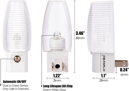 Emotionlite Plug-in Night Light – Warm Ambient Glow for Bedroom and Living Room Decor, Dusk to Dawn