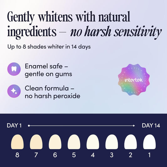 enamel-safe botanical blend including aloe vera, coconut oil, and green tea extract