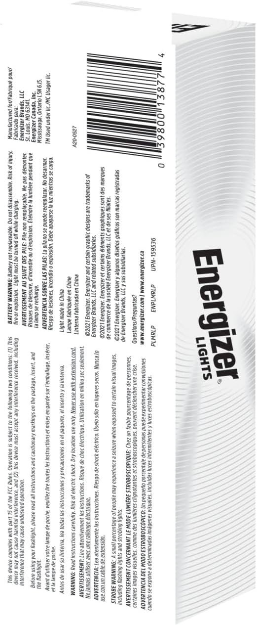 Energizer X400 USB Flashlight for Storm Preparedness, Backup Light for Reading Utility Meters in the Dark