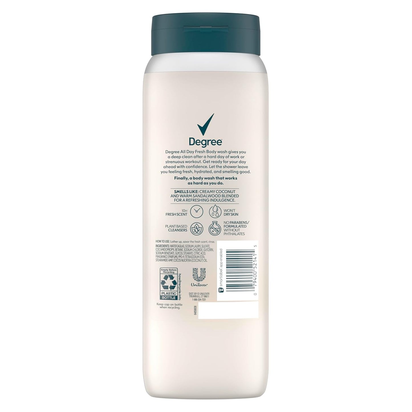 engineered for up to 10 hours of post-shower freshness