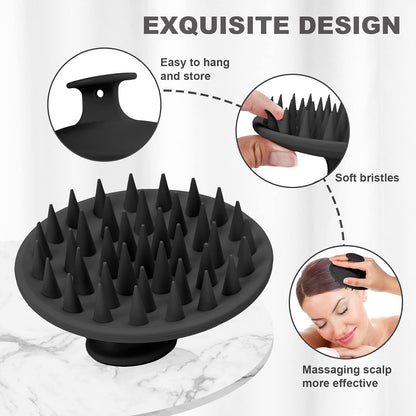 enlarged ergonomic shape that fits the palm and covers more scalp area