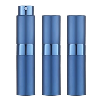 Enslume Mini Perfume Refillable Bottle Set – Leakproof 8ml Twist-Up Travel Atomizer for Carry-On Luggage and Layover Refresh