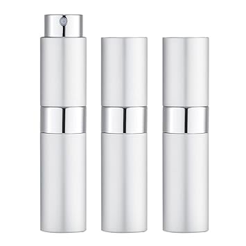 Enslume Mini Perfume Refillable Bottle Set – Leakproof 8ml Twist-Up Travel Atomizer for Carry-On Luggage and Layover Refresh