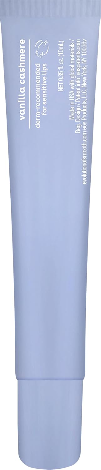 eos Cashmere Lip Butter – Thoughtful Birthday Gift for Her, Plumping Peptide Lip Moisturizer with Vanilla Cashmere Scent