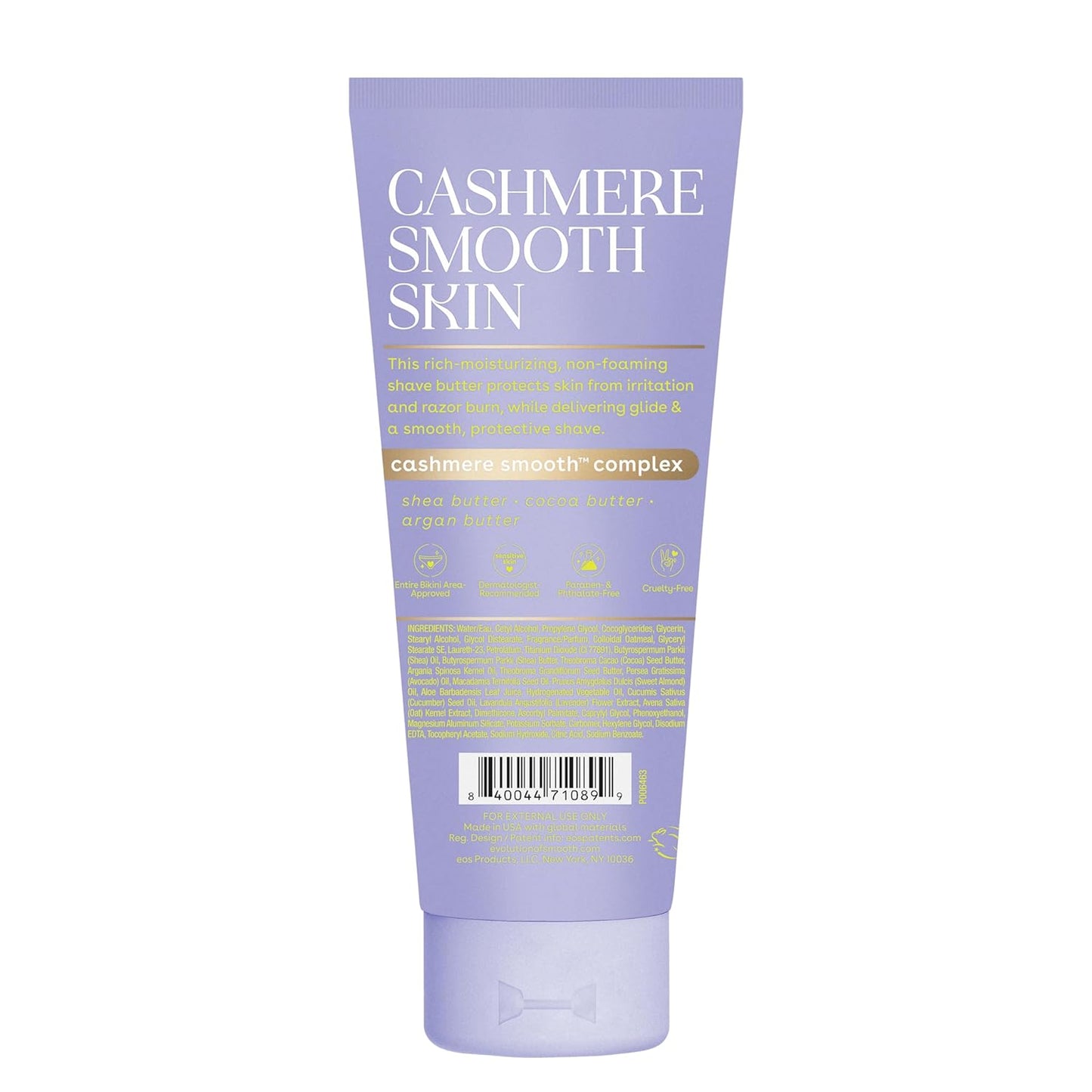 eos Cashmere Shave Butter – Premium Vanilla Cashmere Shave Cream for an Elevated Vanity Upgrade, 7 fl oz