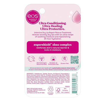 eos The Hero Lip Repair Bedtime Wind-Down Lip Treatment for Mindful Evening Skincare, Strawberry