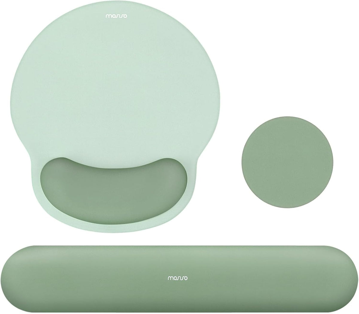 ergonomic curved mouse pad with silicone-lined neoprene cloth top