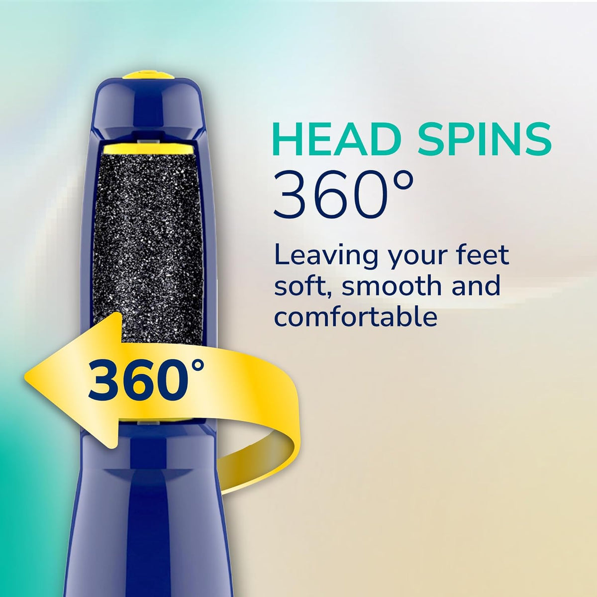 ergonomic grip designed for easy gliding over feet