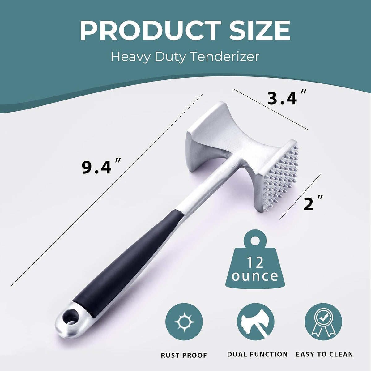 ergonomic plastic handle designed for comfortable, secure grip