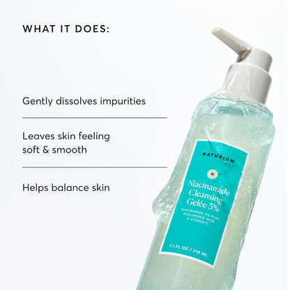 essence-like gelée texture that lathers on damp or dry skin