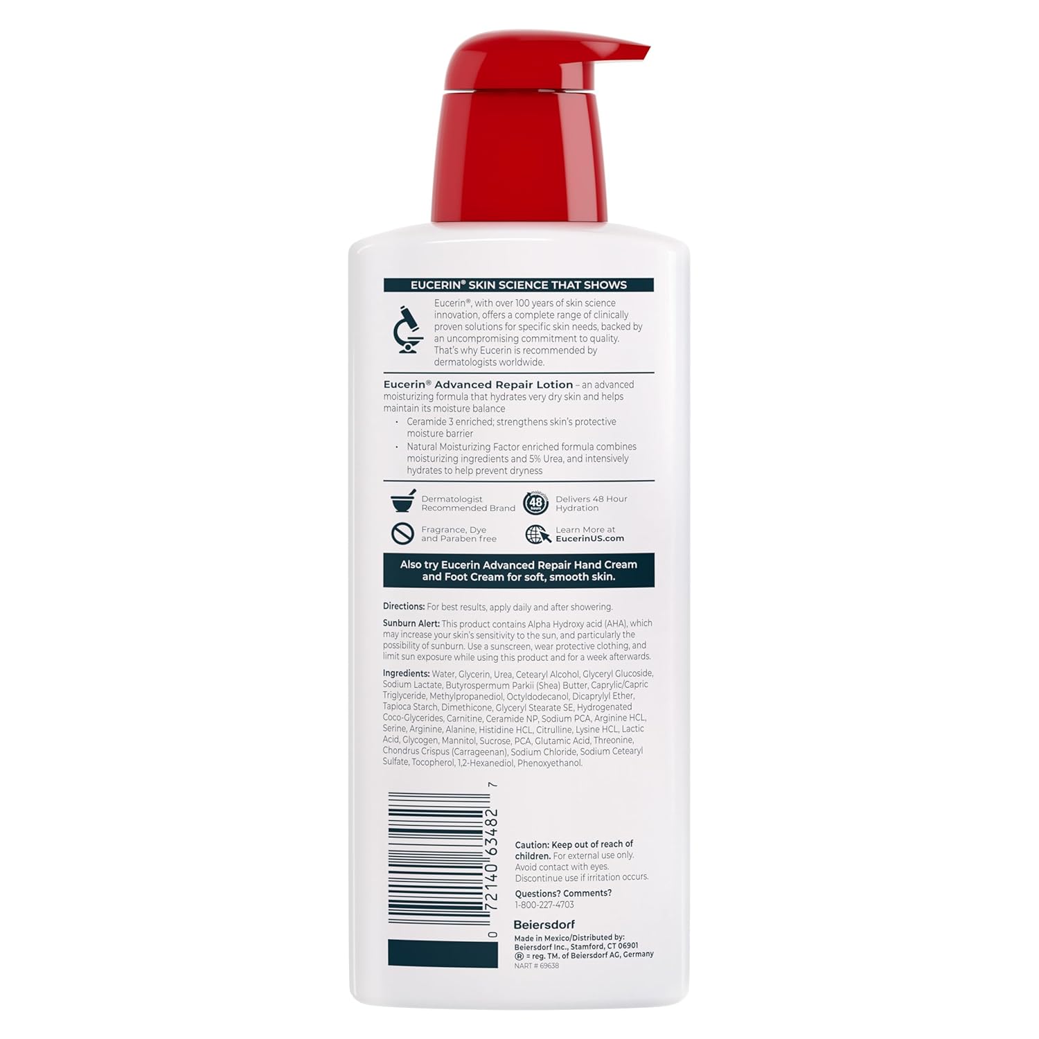 Eucerin Advanced Repair Lotion – Essential Dry Skin Care, Minimal Ingredients, Maximum Results