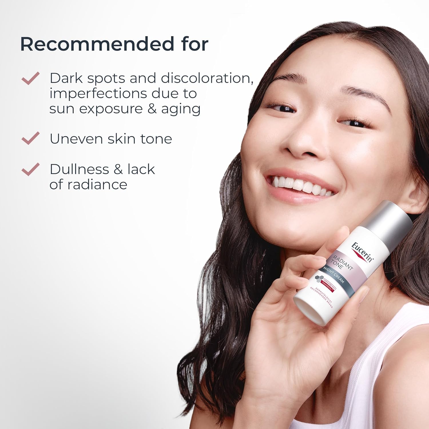 Eucerin Dark Spot Night Treatment – Minimalist Formula with Thiamidol, One-Step Skin Tone Solution