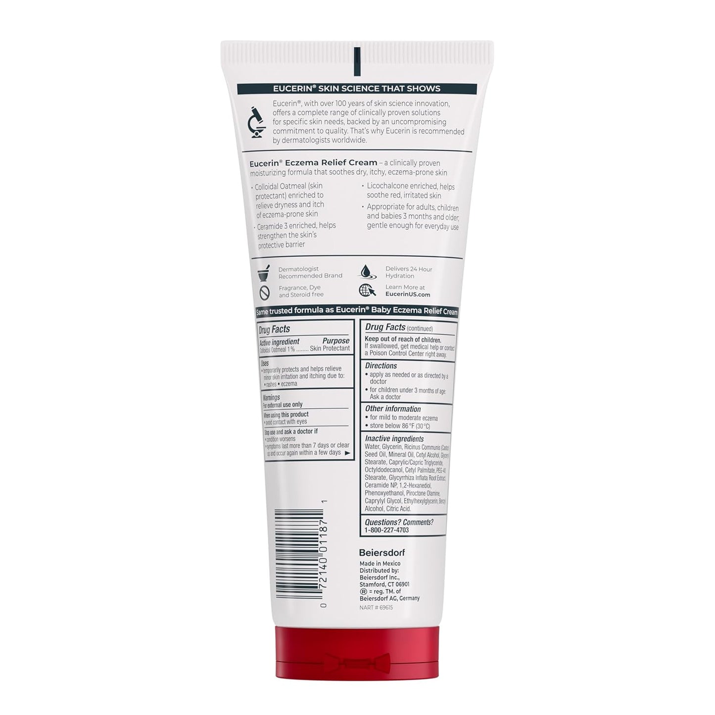 Eucerin Eczema Relief – Clean Eczema Care Without Steroids, Dyes, or Parabens for Peace of Mind