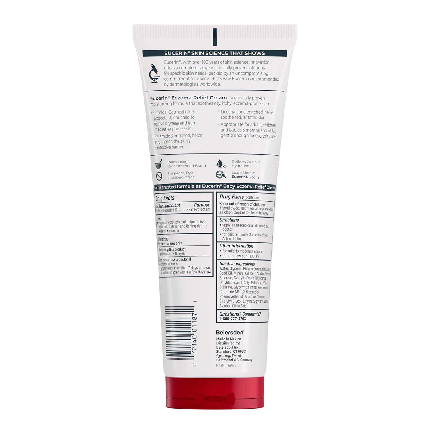 Eucerin Eczema Relief – Clean Eczema Care Without Steroids, Dyes, or Parabens for Peace of Mind