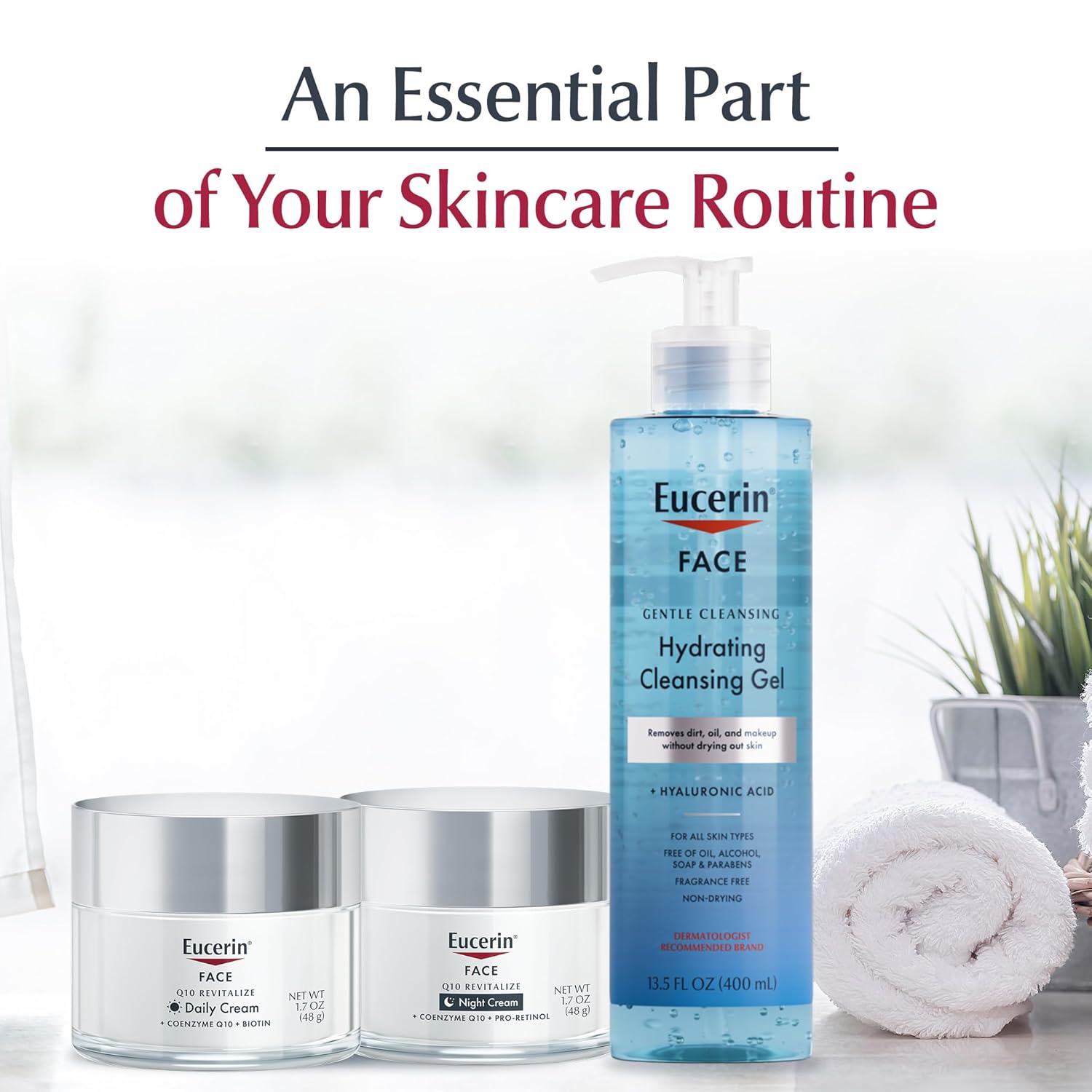 Eucerin Q10 Face Moisturizer – Minimalist Anti-Aging Solution for Clean Beauty Routines