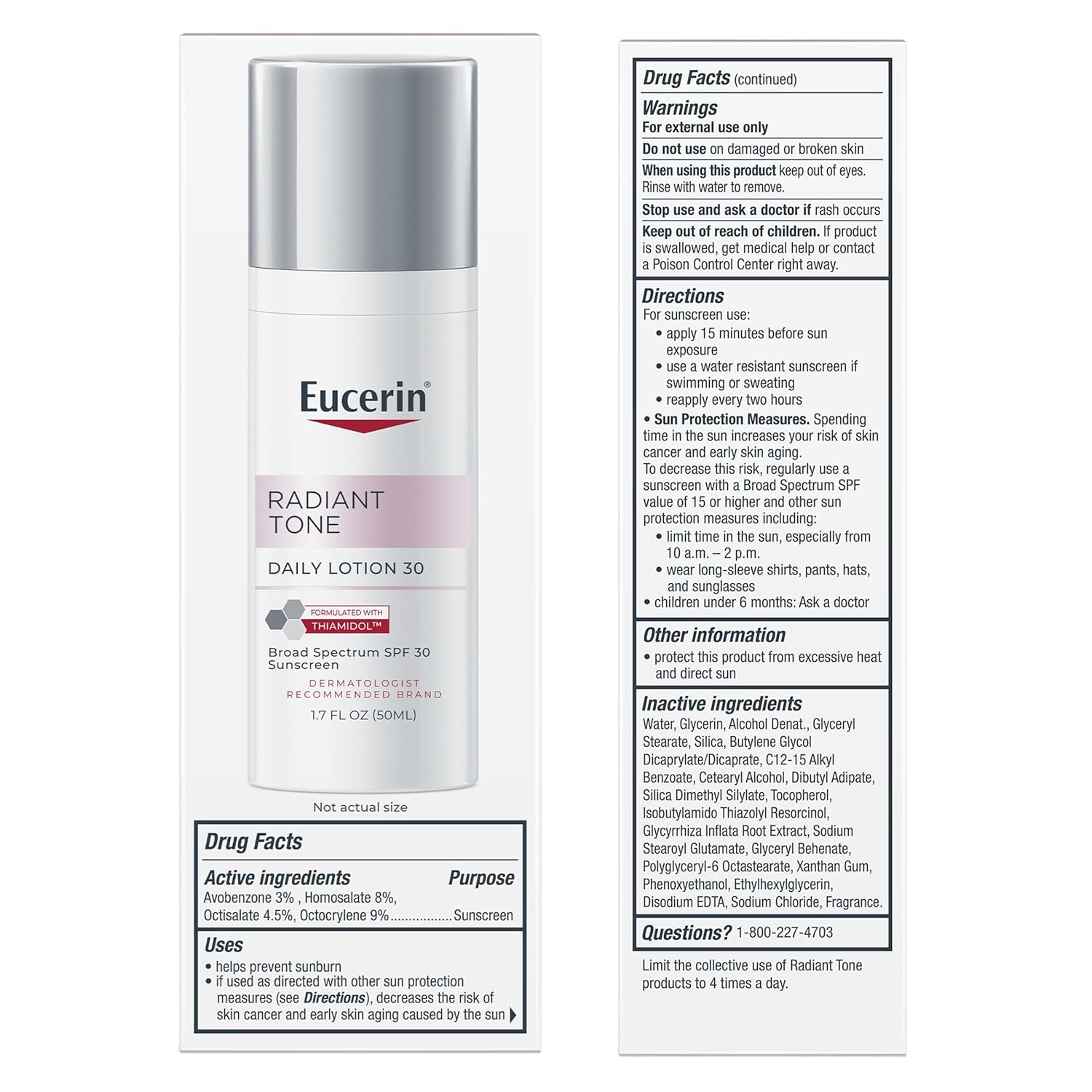 Eucerin Radiant Tone Luxury Dark Spot & Moisturizing Lotion with Broad Spectrum SPF 30 Protection