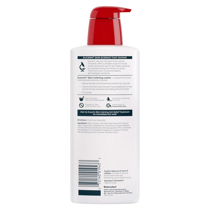 Eucerin Skin Calming Body Lotion – Post-Shower Moisturizer for Itch-Prone Skin, 16.9 fl. oz. Pump Bottle