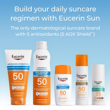 Eucerin Sun Tinted Age Defense Face Sunscreen Lotion SPF 50 – Daily Wellness Ritual for Mindful Morning Skincare