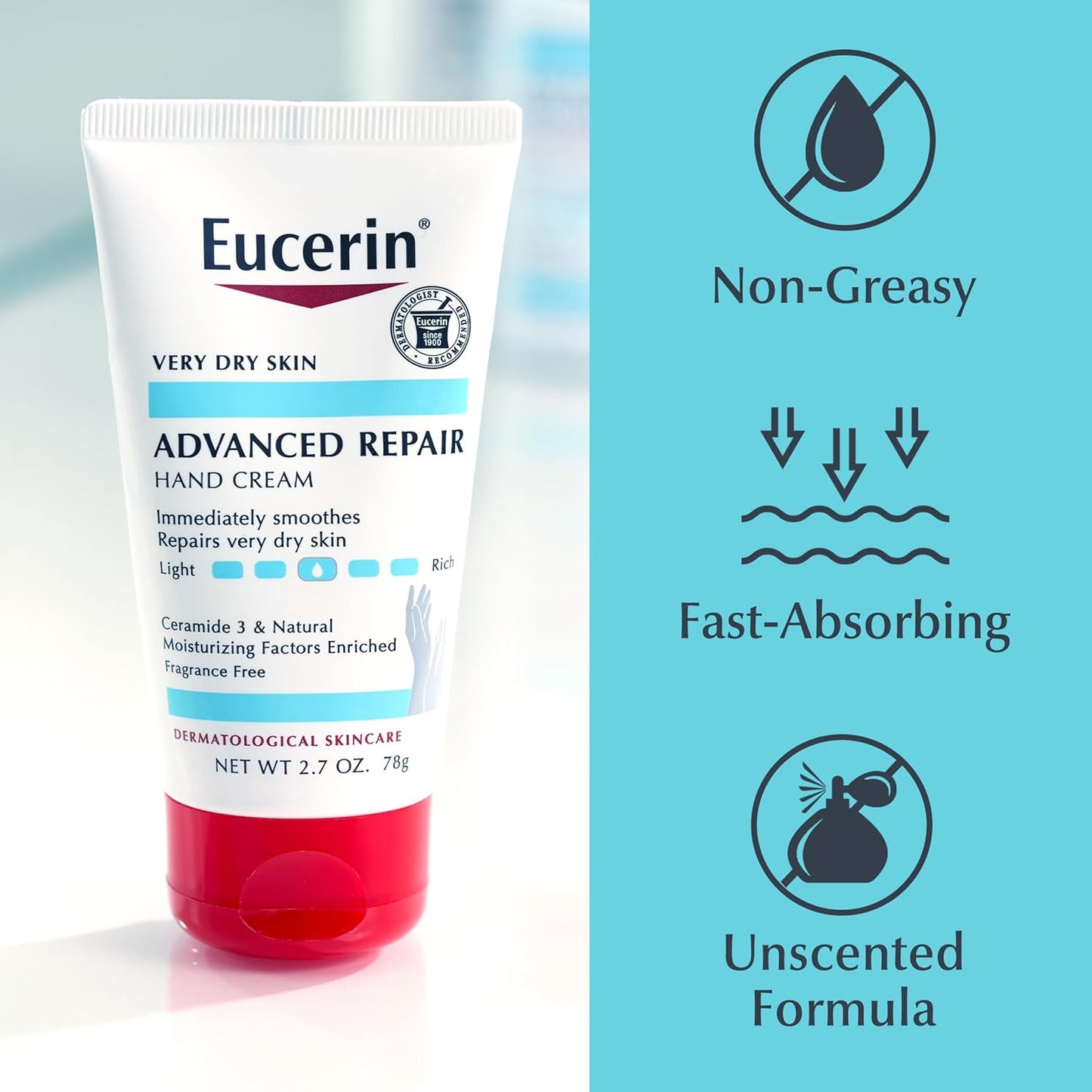 Eucerin Travel-Size Hand Cream – Durable Hydration for Hikers & Outdoor Enthusiasts