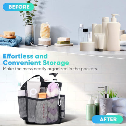 EUDELE Mesh Shower Caddy Portable – Rugged Outdoor Shower Organizer for Camping Trips and Beach Days
