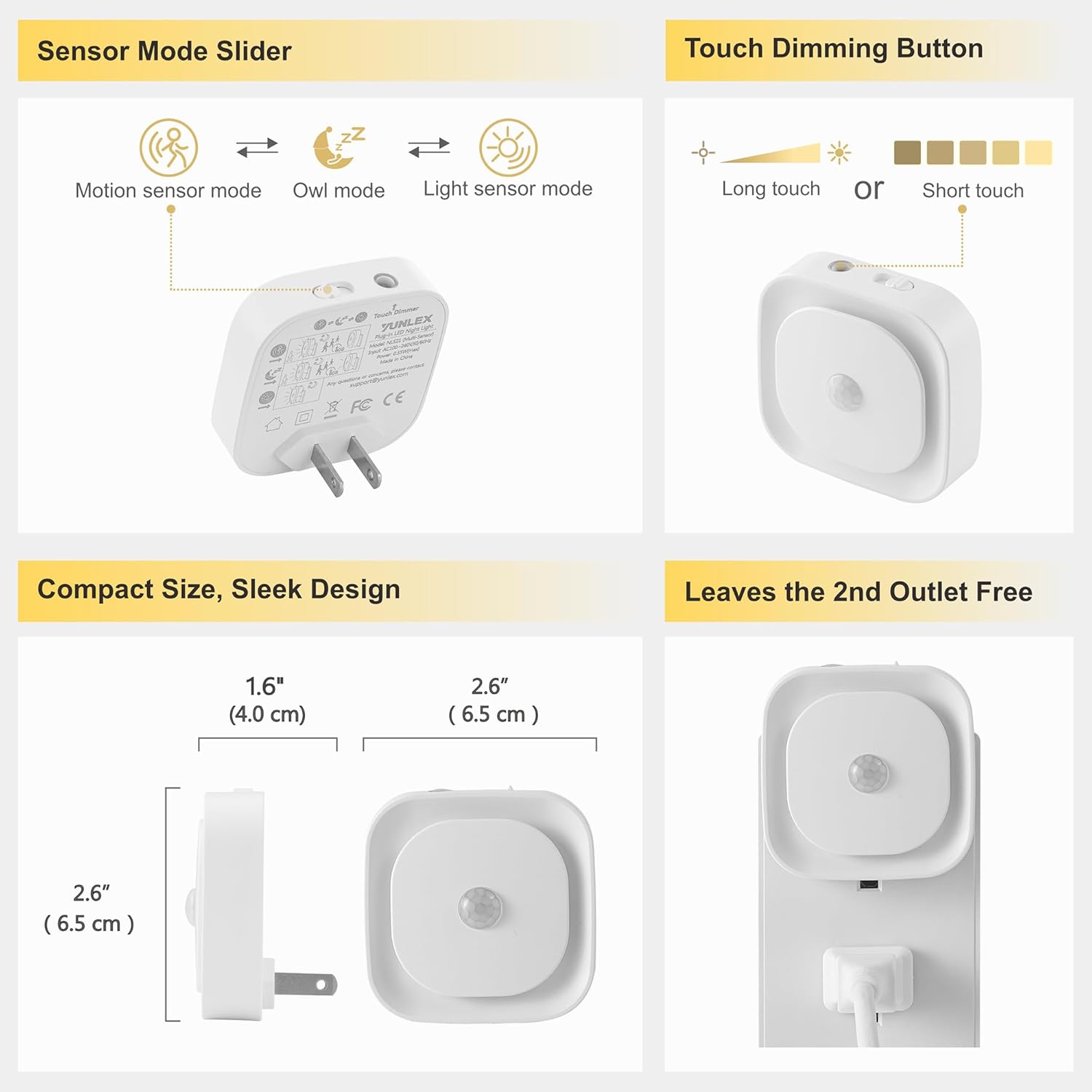 EverBrite Owl Mode LED Night Light for Sleep Friendly Bedroom, Soft Ambient Glow to Support Insomnia and Light Sensitive Adults