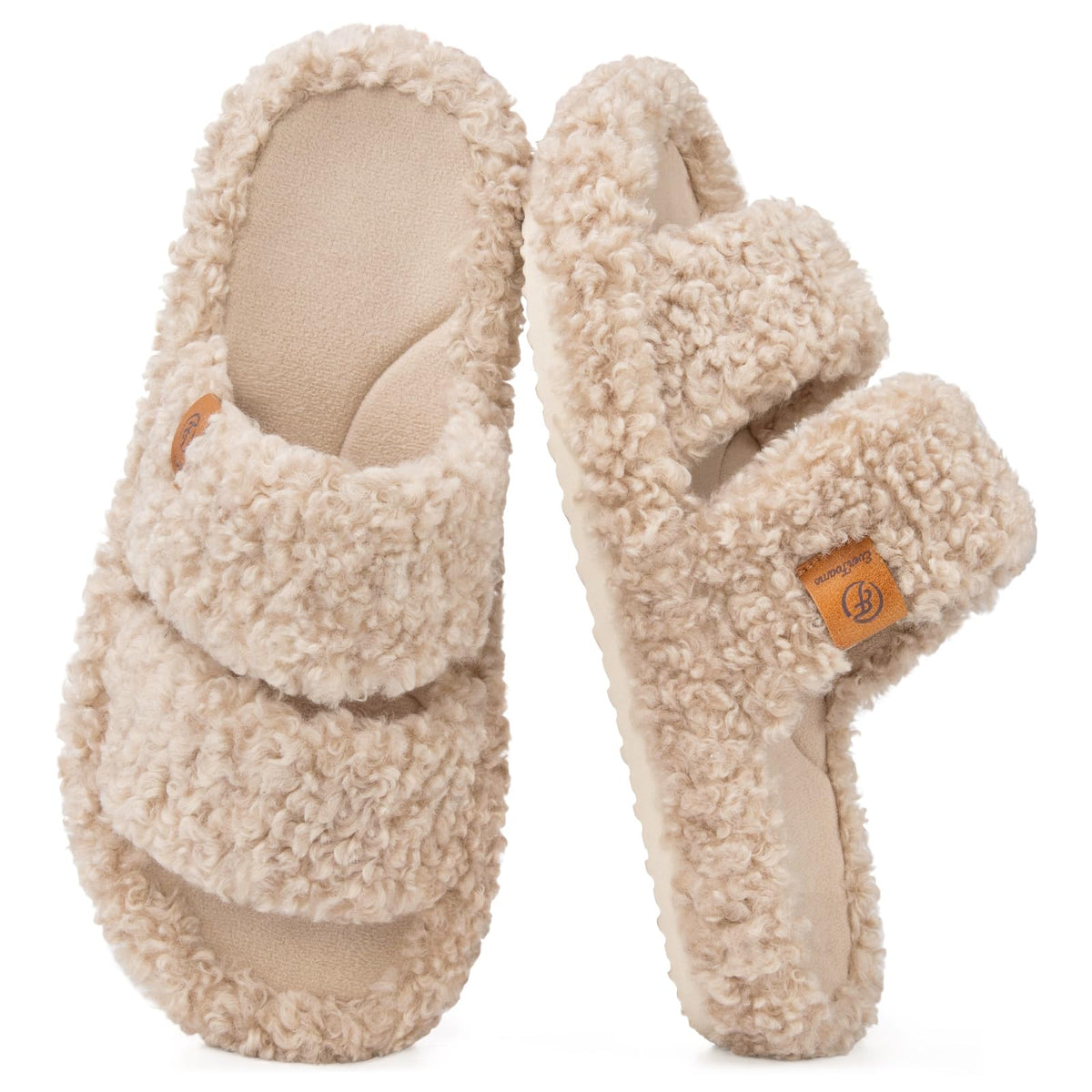 EverFoams Memory Foam House Shoes – Backyard and Porch Slippers, Durable Outsole for Short Outdoor Trips