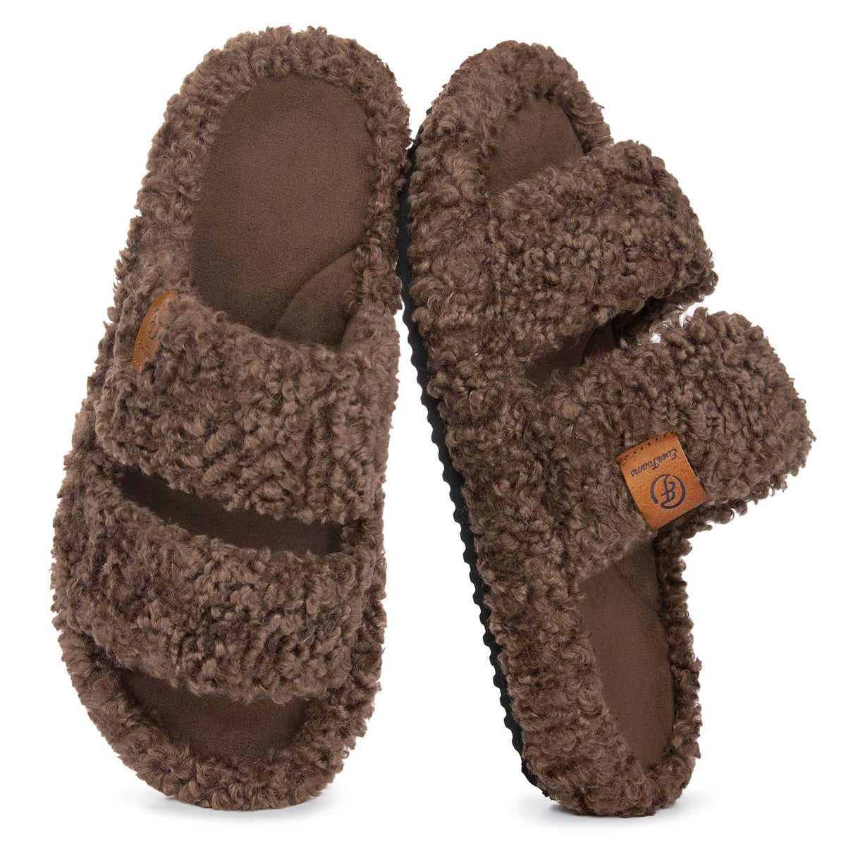 EverFoams Memory Foam House Shoes – Backyard and Porch Slippers, Durable Outsole for Short Outdoor Trips